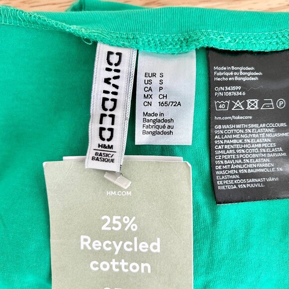 NWT H&M DIVIDED Bundle Navy Blue & Kelly Green Jersey Knit Mini Skirts Sz Small - Picture 12 of 12